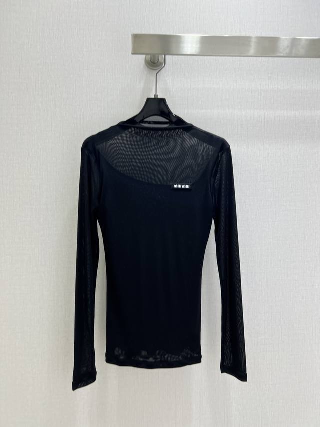 Highly recommend Miu** 2025 Early Autumn New Arrival Long-Sleeved Base Layer To