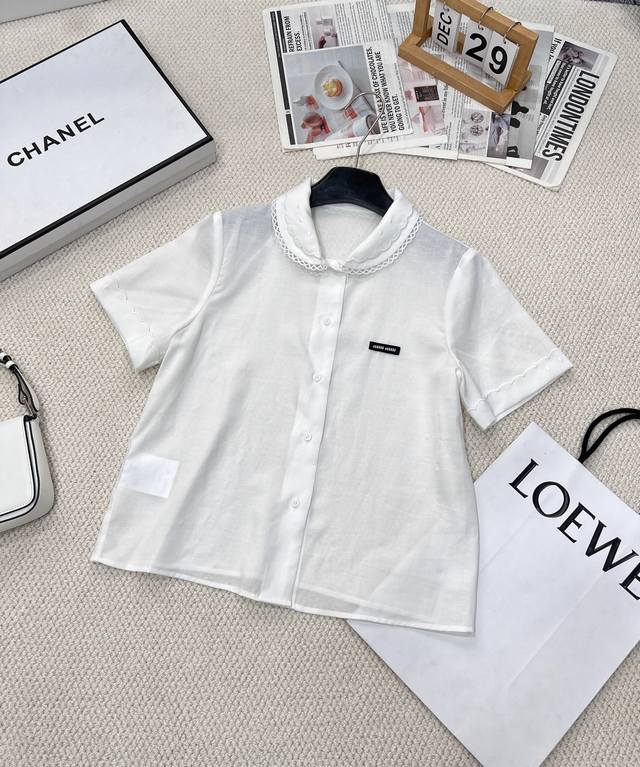 Miumiu 2025 New Lace Short-Sleeve Shirt and Skirt Set Available Now! Custom Yb t