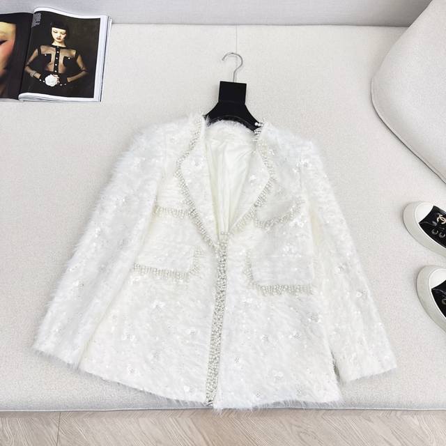 C Brand 25Ss Autumn/Winter Newest Chanel-Style Woven Jacket. Exquisite high-qual