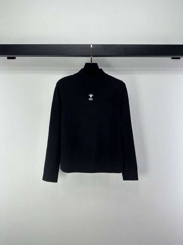 Dior New Arrival Details Autumn/Winter New Bee Embroidered Stand Collar Base Lay