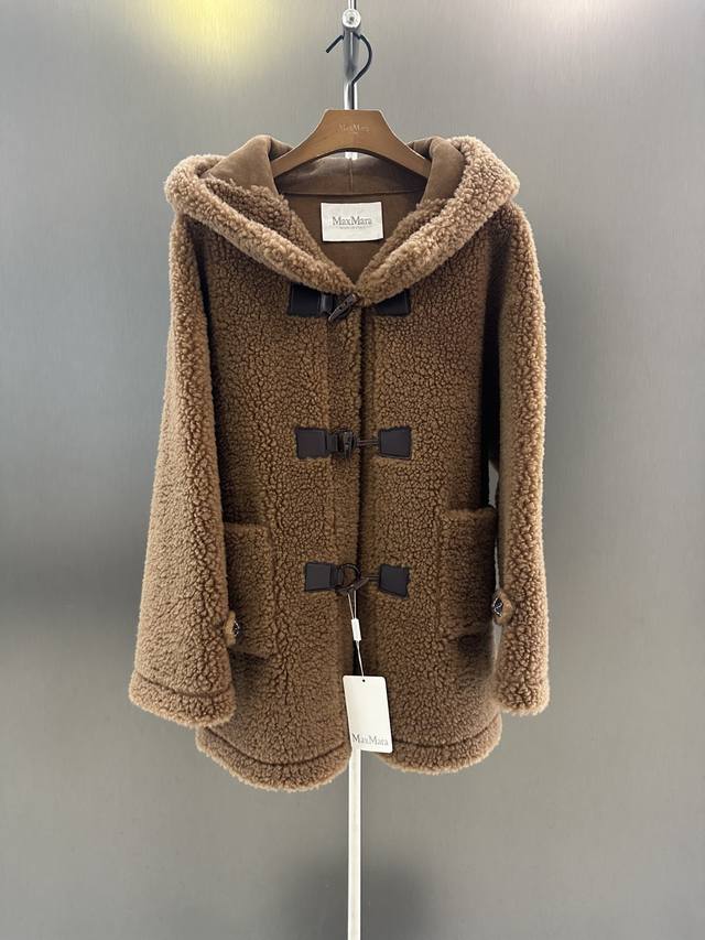 Maxmara Autumn/Winter New Wool Fur Coat Simple and Wide-Leg Design, Casual and S