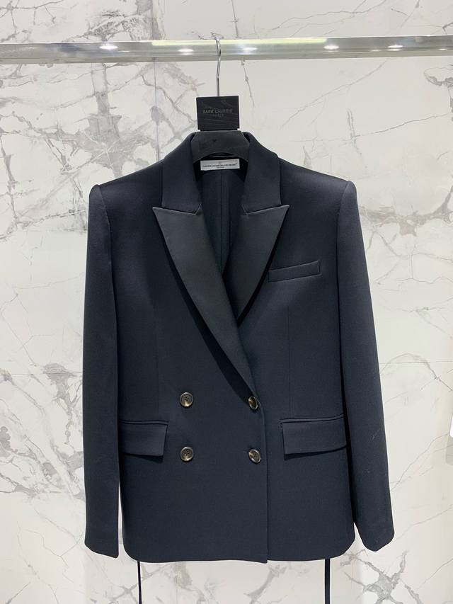 Autumn/Winter New Acetate Collar Wool Suit with Drawstring Back The drawstring