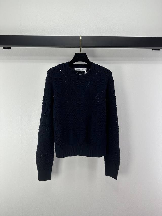 Dior New Arrival Details Early Spring Resort Collection Openwork Knit Long-Sleev