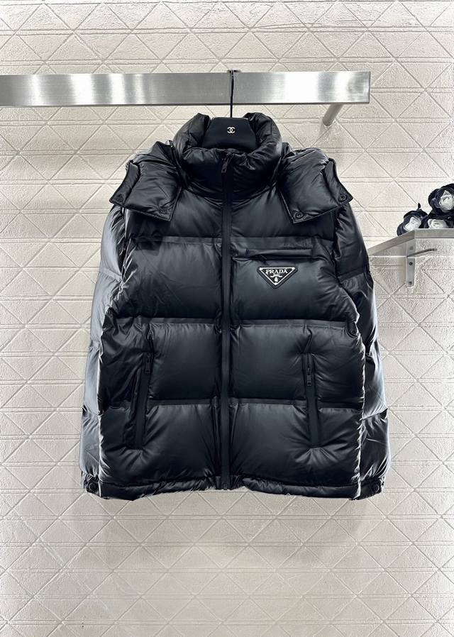 prad* 25Ae New Arrival: Hooded Detachable Down Jacket, Custom Made with Imported