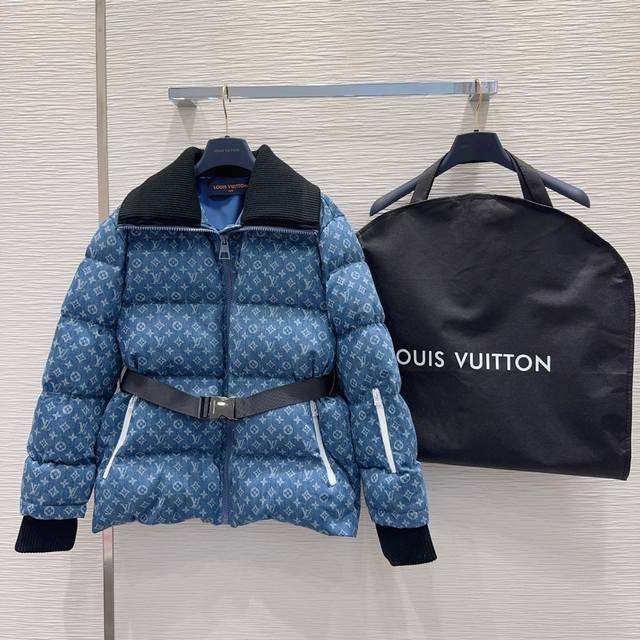 Louis Vuitto* 2025Fw New Down Jacket, White Goose Down Printed Fabric, Classic a