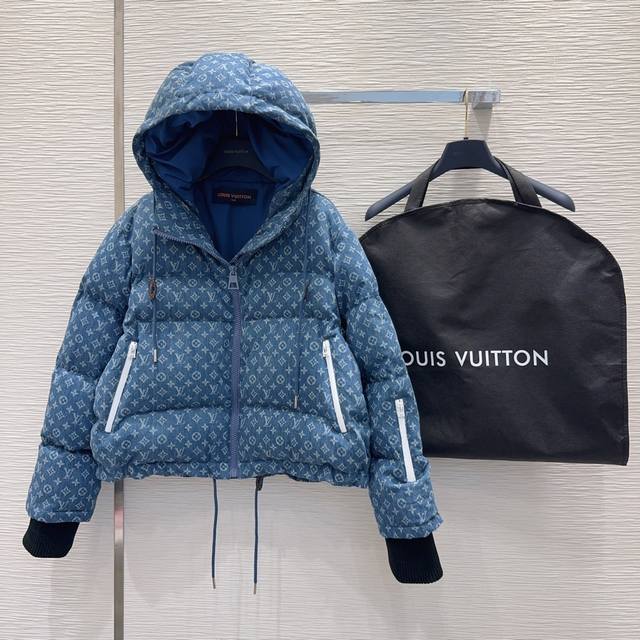 Louis Vuitto* 2025Fw New Down Jacket, White Goose Down Print Fabric, Classic and