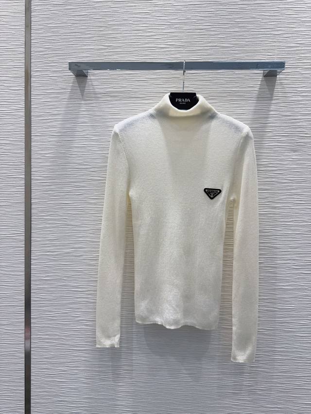 prad* 2025Fw New High-Elastic Wool Base Layer Top - High-end, elegant, soft, and