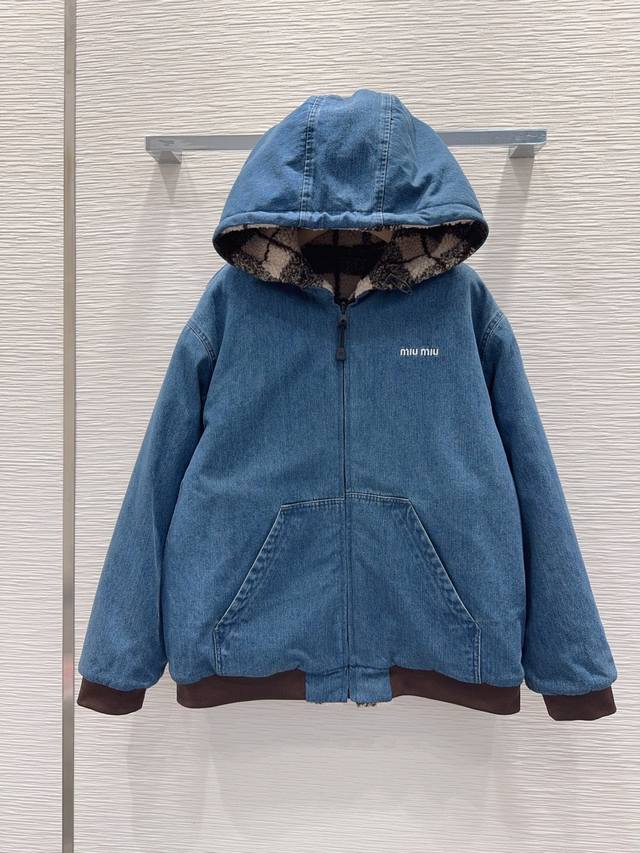 Miu Mi* 2025Fw New Reversible Jacket - Extremely Comfortable, There's No Reason