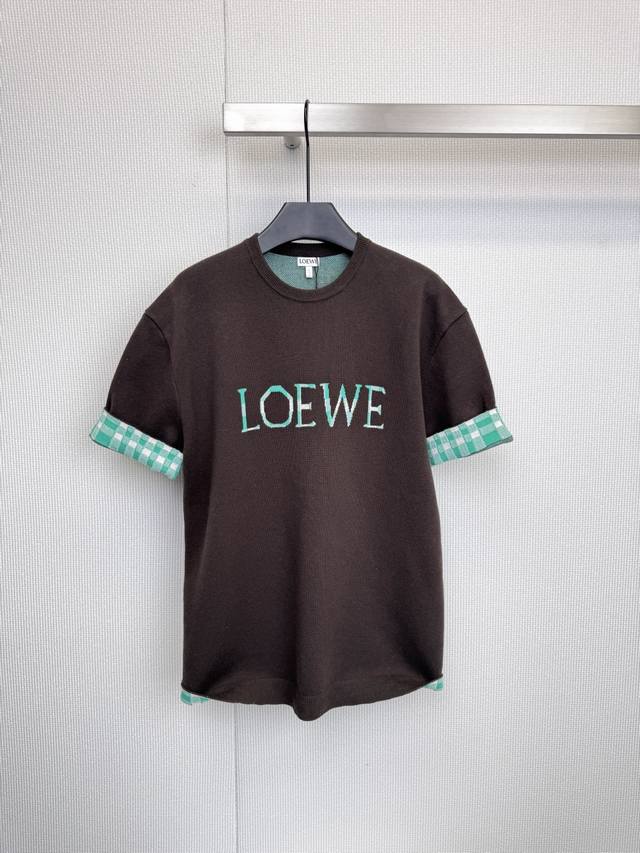 Loewe Knit Faux Two-Piece Short-Sleeve Top: A Winter Poem Deconstructing Boundar