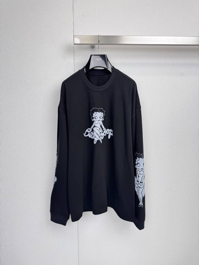 Mastermind X Betty Boop Collaboration Long-Sleeve T-Shirt Copy: Who says dark an