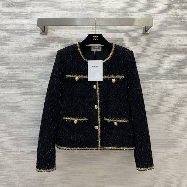 Chane*L New High-End Custom-Made Premium Glamour Glitter Gold Thread Woven Diamo