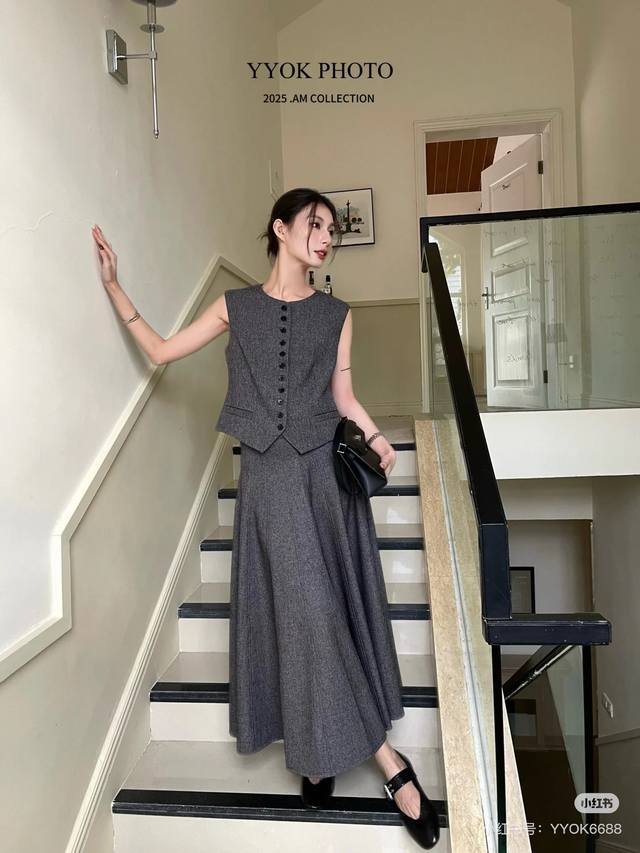 Dio* Autumn/Winter New High-End Custom-Made Elegant Commuter Wool Blend Two-Piec