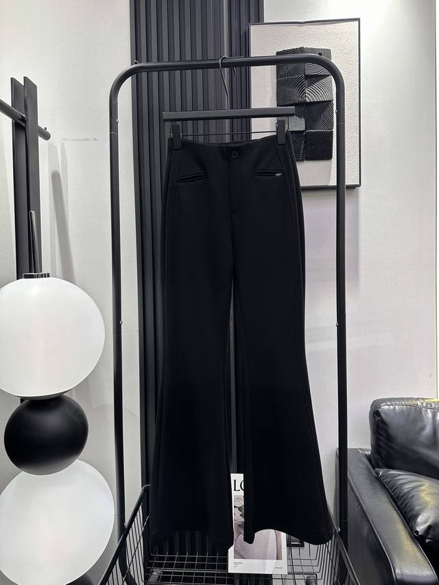 Miumiu - New Fleece-Lined Flared Pants, High-Waisted, Left Pocket with Metal Tag