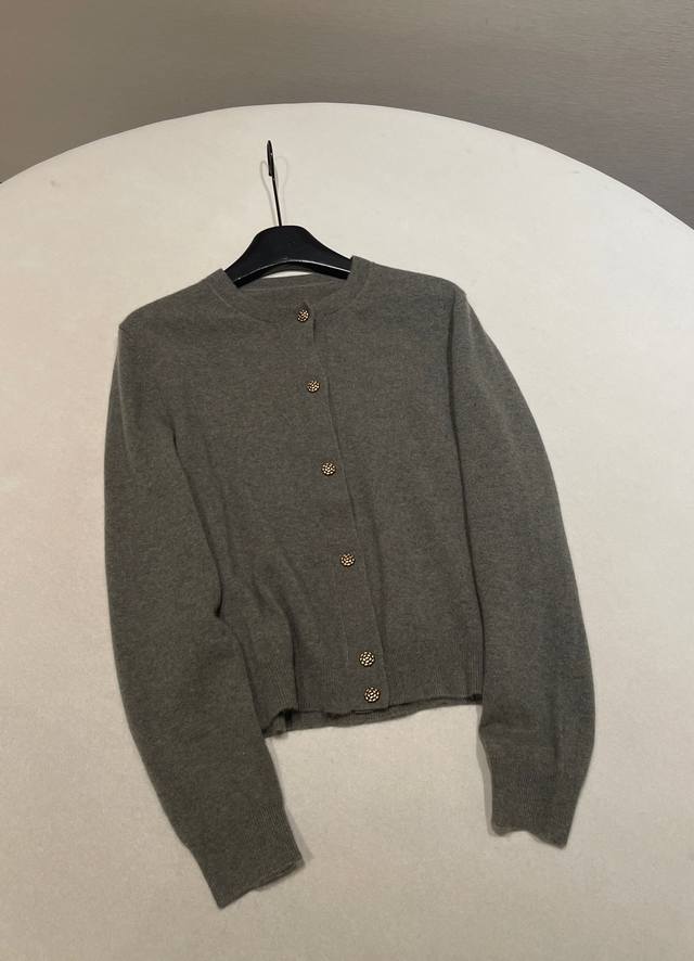 Sizes: S, M, L 2025 New Round Neck Consinee Cashmere Knit Cardigan Top-quality