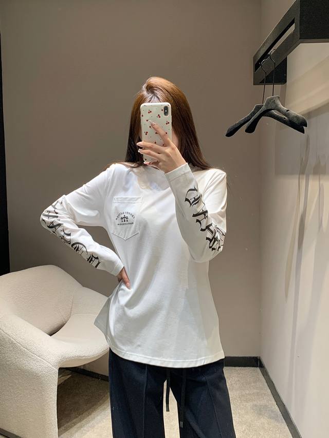 Chorme Heart* 25Fw Autumn/Winter New Arrival: Crew Neck Long-Sleeve T-Shirt with