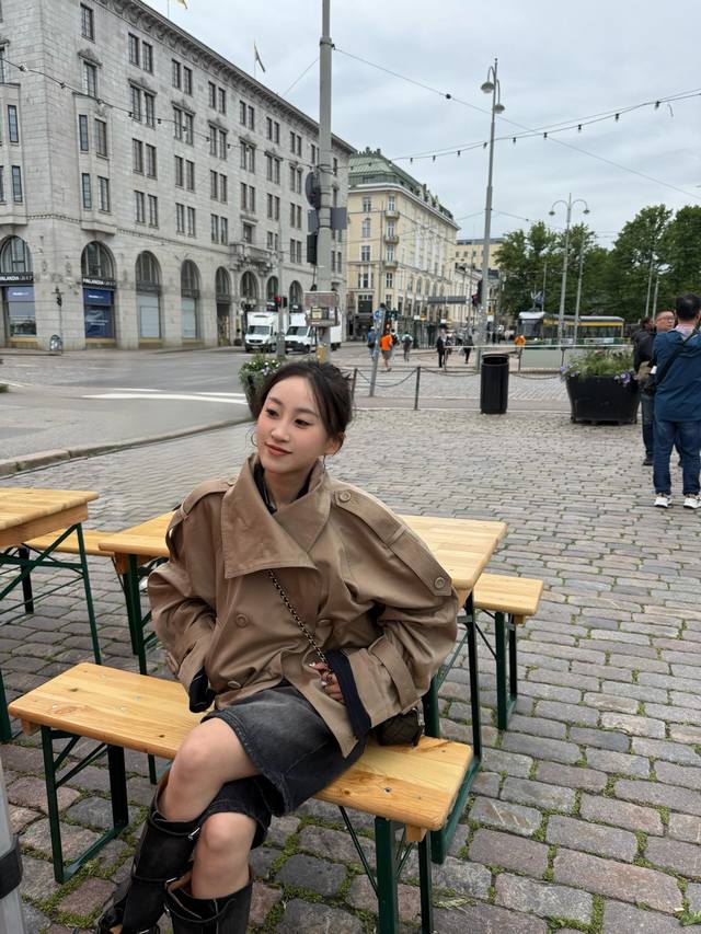 Acne Studi*S 25Fw Early Autumn New Vintage Style Short Jacket/Trench Coat | Excl