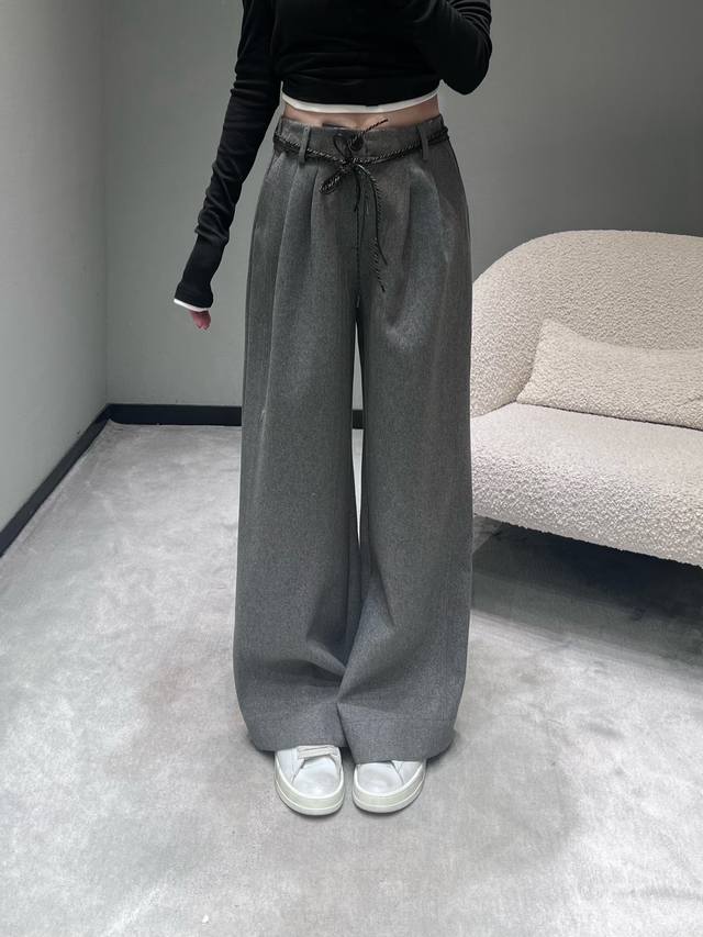 2025 High-End Ready-to-Wear Collection Wide-Leg Suit Trousers The tailored suit