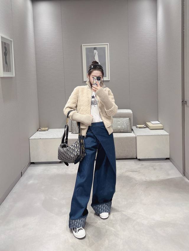 Di*R 25Fw Autumn/Winter New High-End Straight Leg Jeans with Rolled-Up Print | E