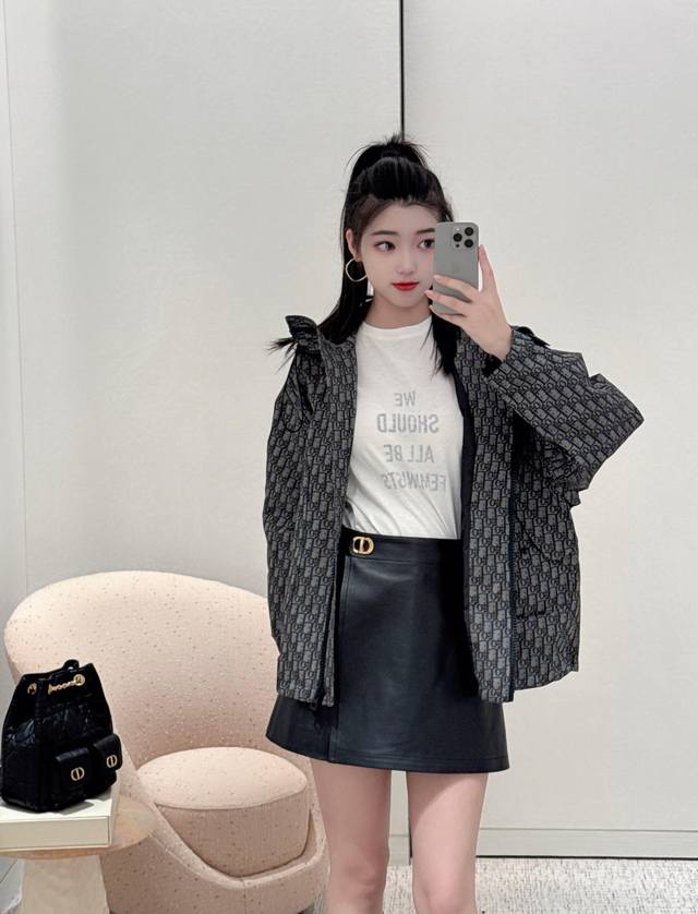 Dio* 25Fw Autumn/Winter New Grey Monogram Canopy Windbreaker | Exclusive High-Qu