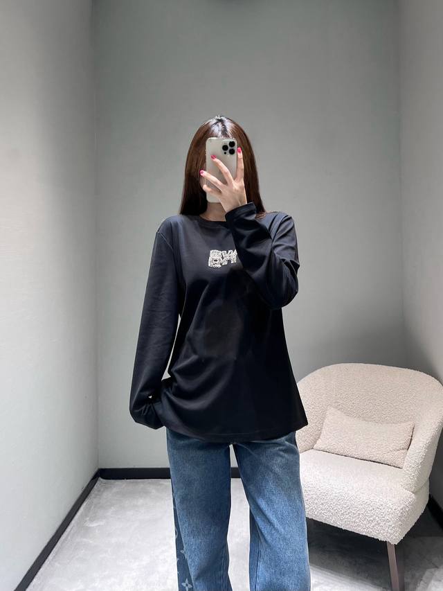 Alexander W*2025Fw Autumn/Winter New Arrival Long-Sleeve T-Shirt with Logo: Made