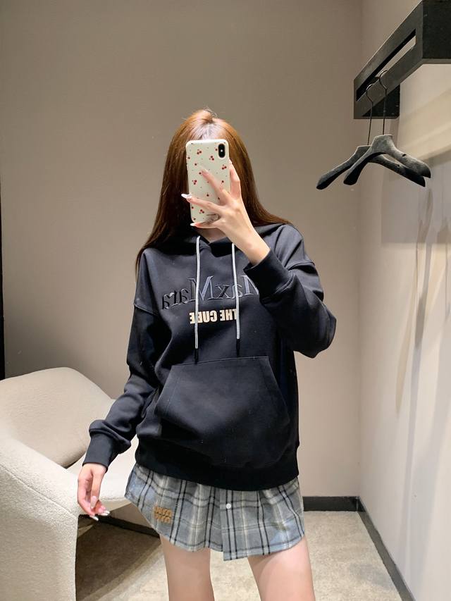 Maxmar* 25Fw Autumn/Winter New Letter Embroidery Print Hooded Sweatshirt | Exclu