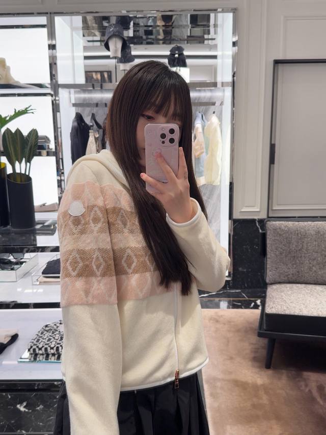 Moncl*R 25Fw Autumn/Winter New Geometric Jacquard Reversible Hooded Jacket | Exc