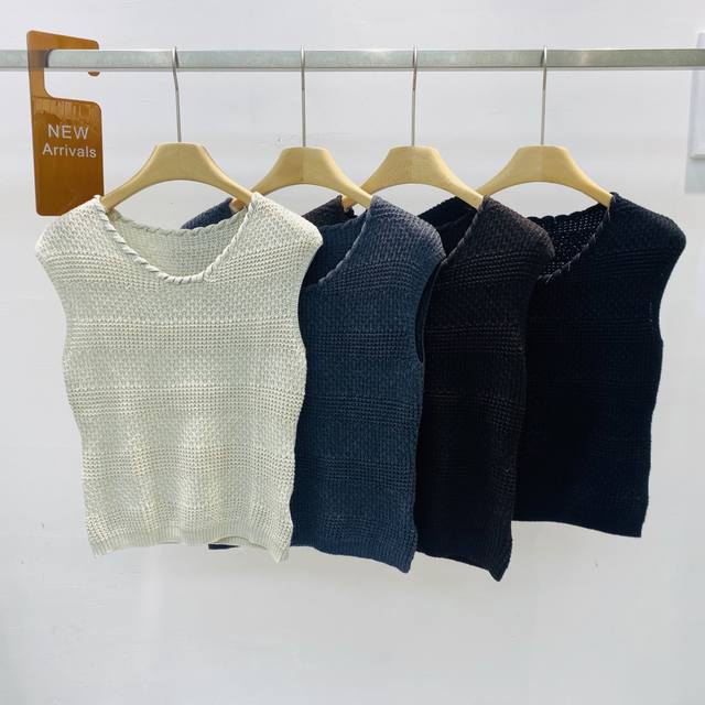 New Heavy-Duty Steel Ball Rolled Edge Design U-Neck Pullover Top Knitted Wool Ve