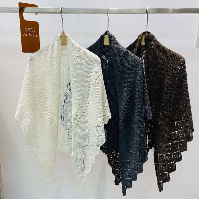 New Hollow Out Crochet Wool Shawl Thin Multifunctional Scarf Air Conditioning Sh