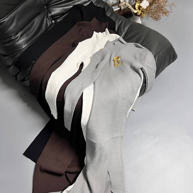 Schapareli Hot Selling Series Dress Real Shot High Neck Design, High Elastic Fa