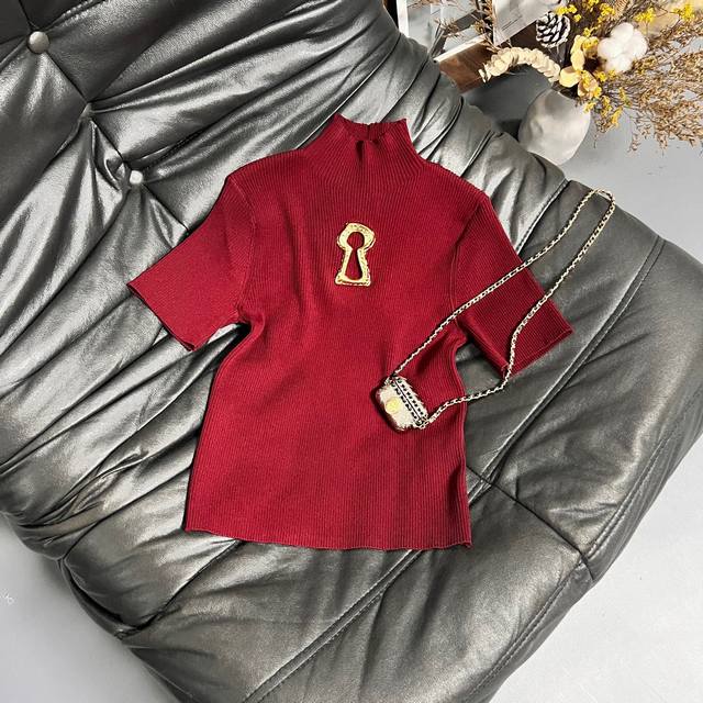 Schapareli 2025 New Top Available in four colors: black, beige, white, wine red,