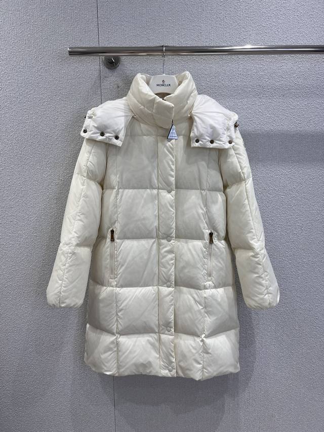 Moncle* 25Fw Autumn/Winter New Long Stand-up Collar Hooded Down Jacket, Exclusiv