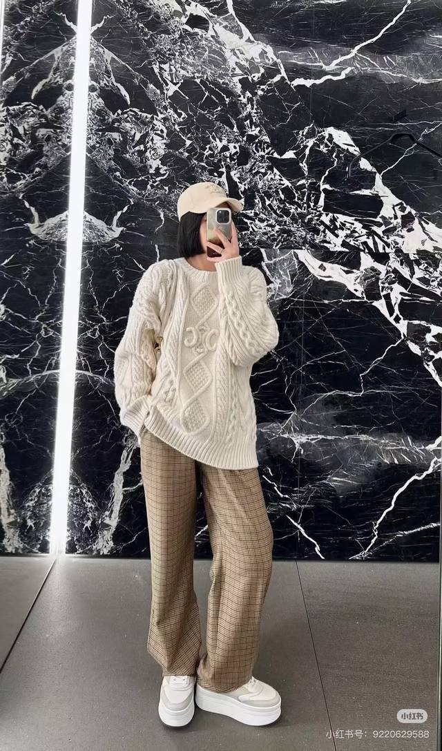 Celin*E New high-end custom wool blend yarn fabric, 3D cable knit pattern, Arc d