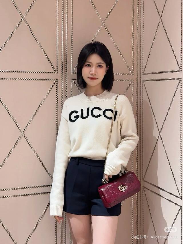 Gucc* New G brand high-end custom 100% wool yarn fabric, fashionable and versati