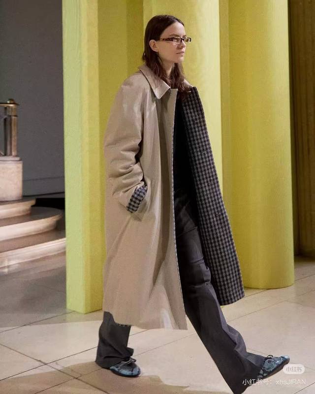 Reversible Miu Miu brand new letter logo button H-line loose fashion lapel long