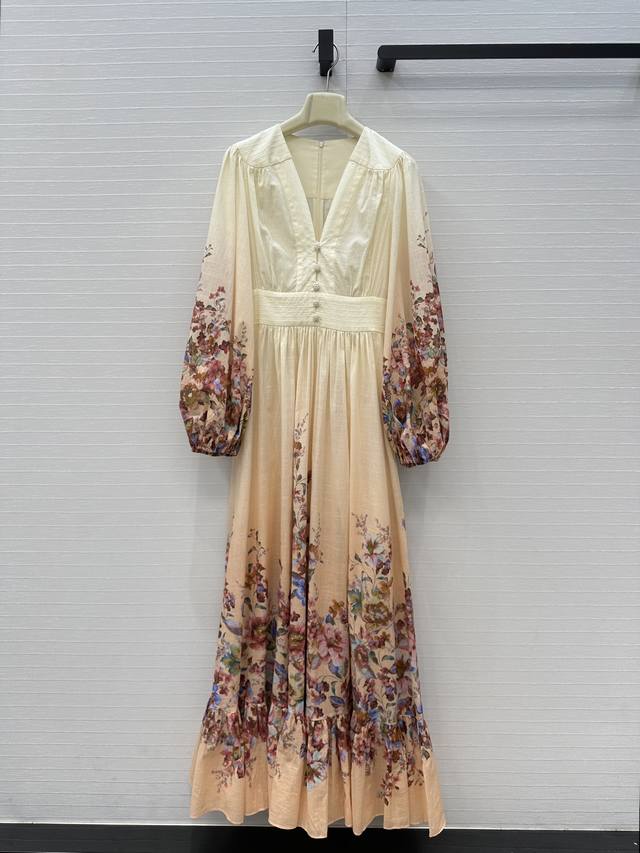 Original Quality Zm*26 Early Spring Resort New Arrival Ivory White Floral Print