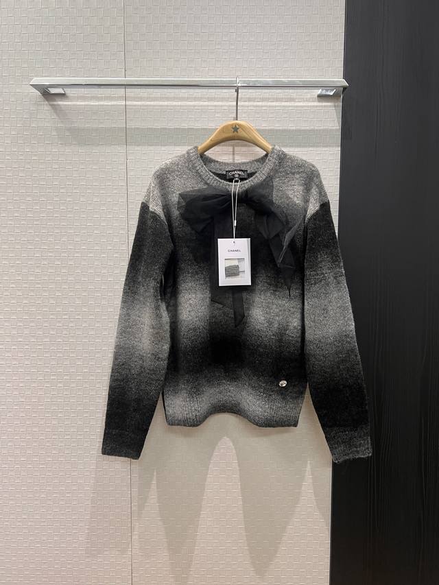 New 25K Runway Style Park Bo-young Same Style Organza Bow-Decorated Gradient Rou