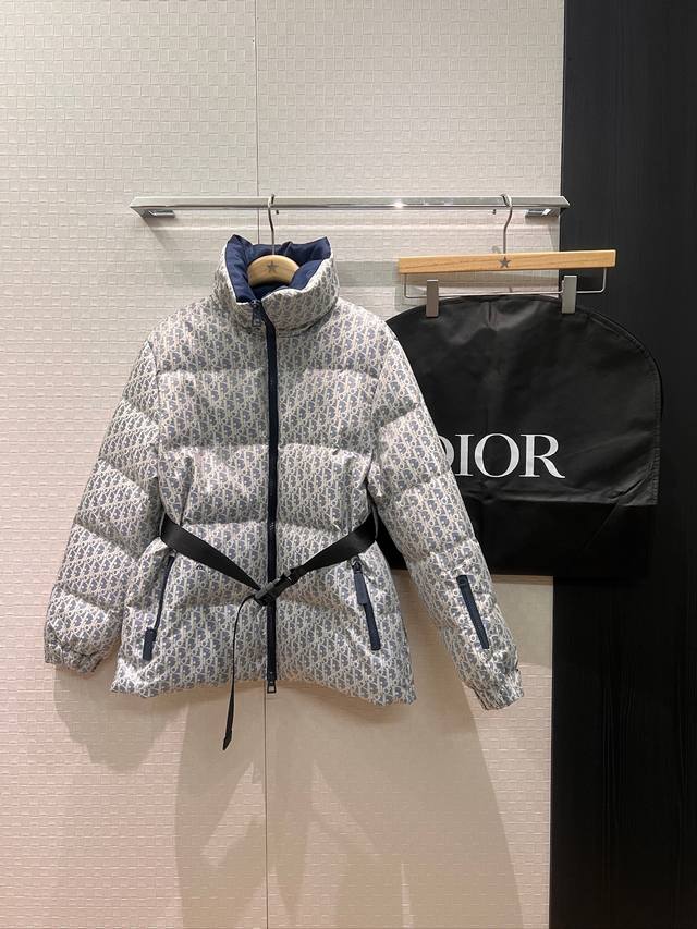 New 25 Alps Ski Series Monogram Logo Jacquard Stand Collar Down Jacket with Buc