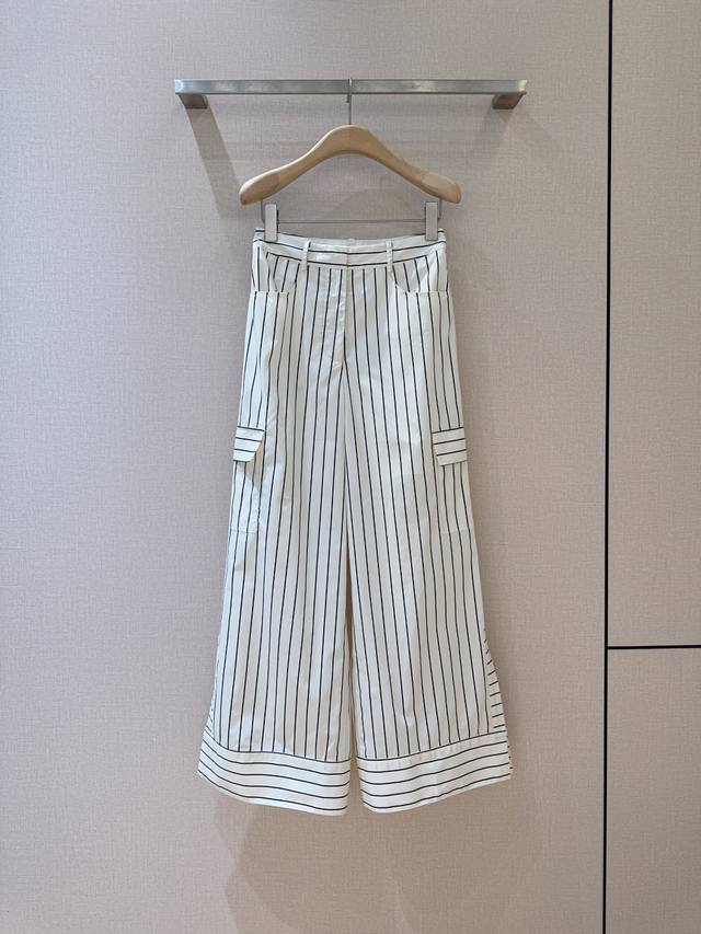 Silvia Tcheras*S*I New Arrival! Classic black and white striped wide-leg pants,