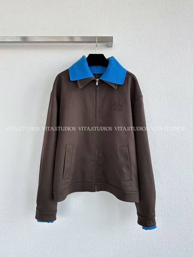 Hot Item In Stock Double Collar Zipper Jacket Made of a blend of polyester, lyoc