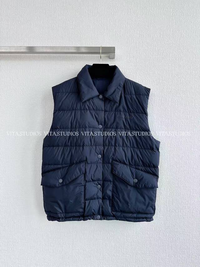 Hot Item Pre-order Collared Down Vest Made of 100% Polyester Fabric Polyester fa