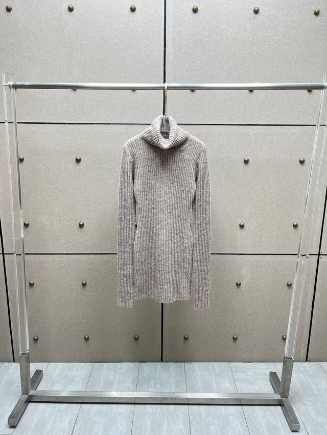 High-neck knit dress! Wool blend, S/M/L/DD