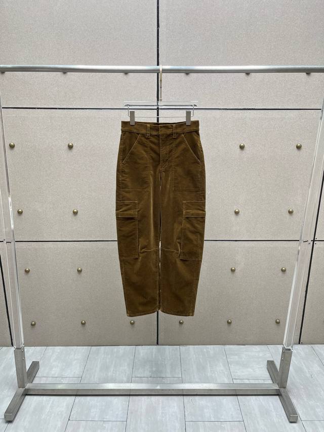 Corduroy Multi-pocket Banana-Shaped Pants! Cotton Sml DDD