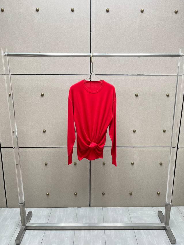 Magda Knotted Wool Knit Top! 100% Wool, Two Colors, Sizes S, M, L, DDD