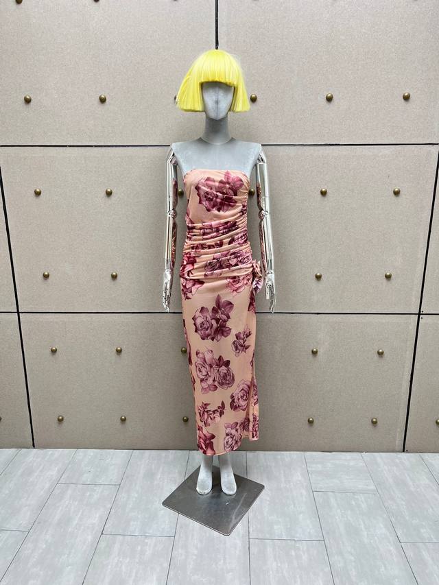 Magda Printed Strapless Dress! Sml DDD