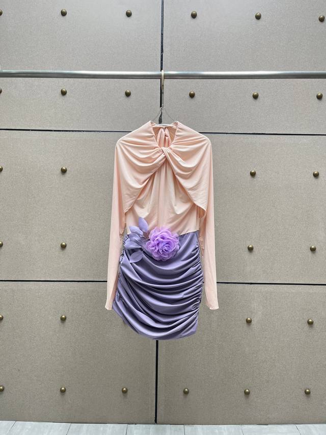 Magda dyed patchwork dress! Custom-dyed fabric, custom handmade flowers, Sml DDD