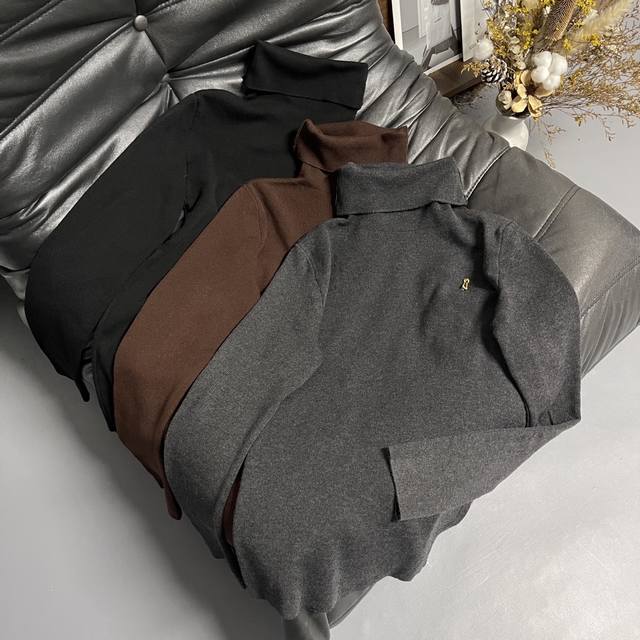 Schapareli 2025 Autumn/Winter New Base Layer Top High-neck base layer top, black