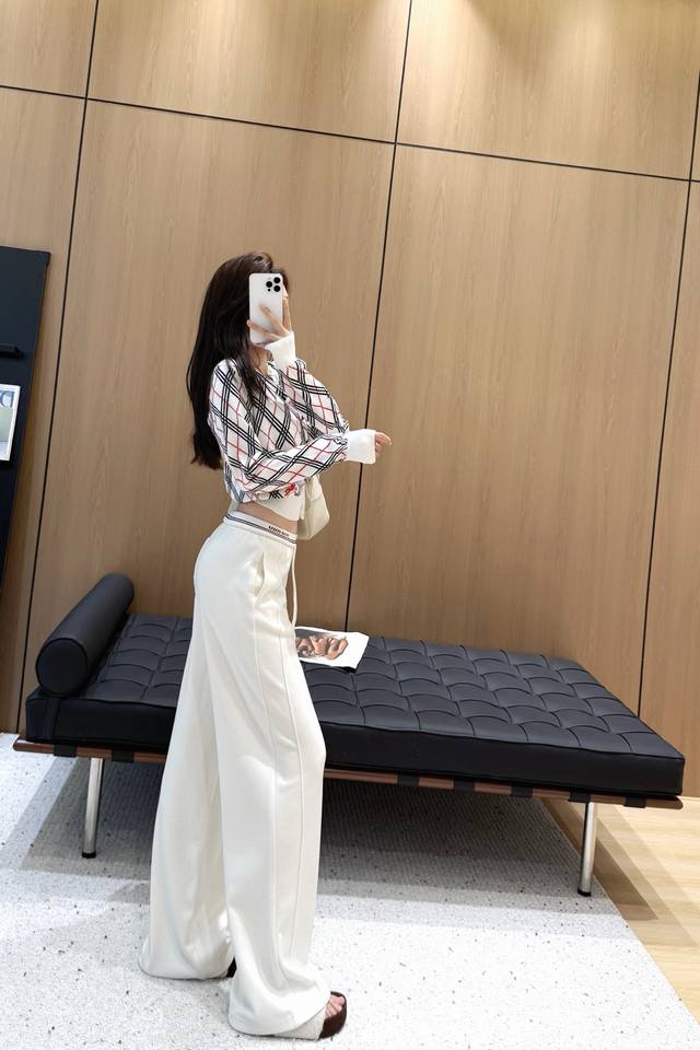 25 Drawstring Elastic Waist Casual Pants High-quality fabric, soft, delicate and