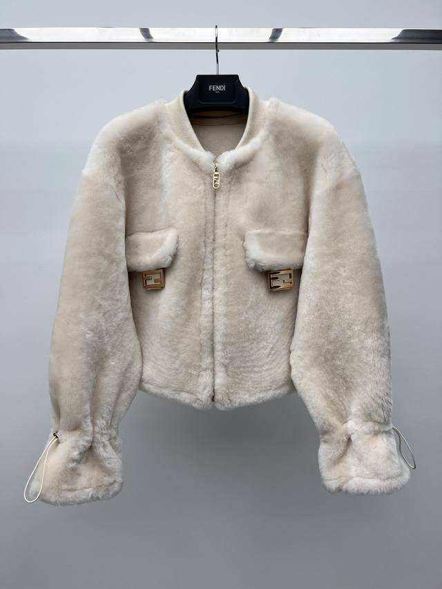 Fend* Shearling Bomber Jacket Fend X Marc Jacobs Collaboration Made with Tuscan
