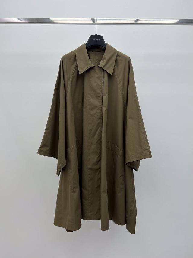 The Ro* Oversized Gabardine Trench Coat Classic Row Style Unique Charm Oversized