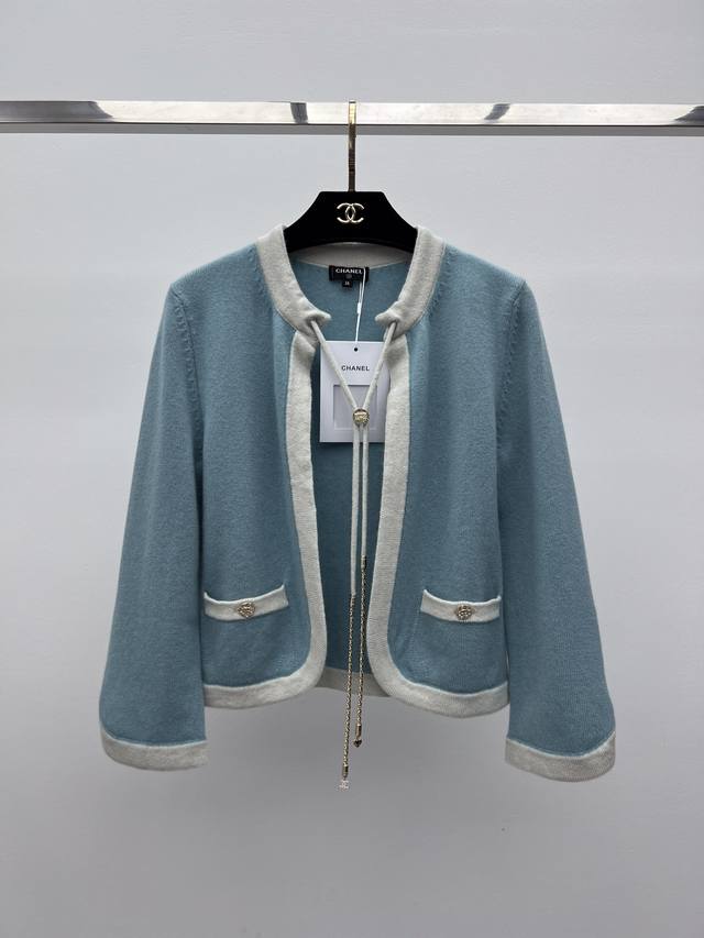 Chane* Cashmere Drawstring Cardigan Handmade Collection Made with 100% cashmere